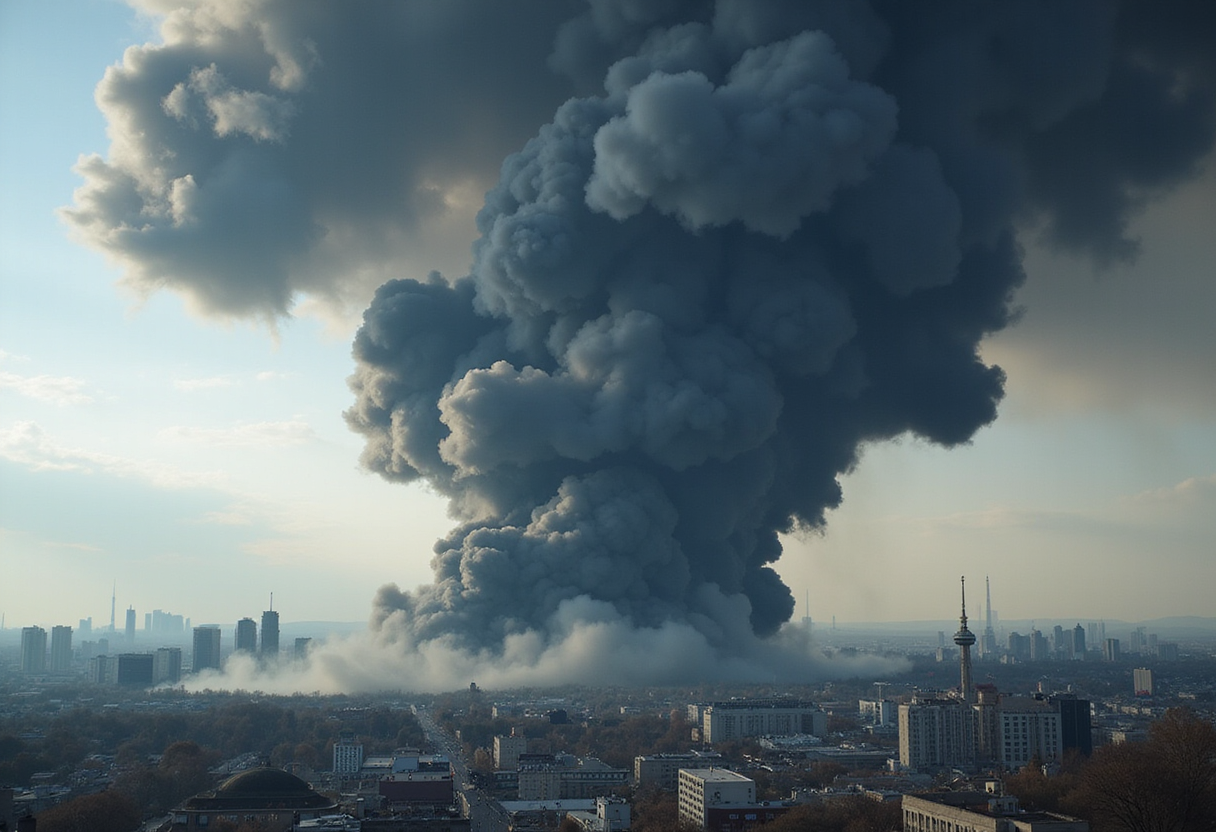 Black smoke rises over Russia’s largest oil refinery following a Ukrainian drone strike - Meduza